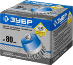 ЗУБР 80 мм, стальная проволока, 0.8 мм, Щетка чашечная, Профессионал (35271-080)