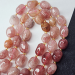 Клубничный кварц, кварц с гематитом, крупная галтовка, 12-15 мм, камни овалы, штучно