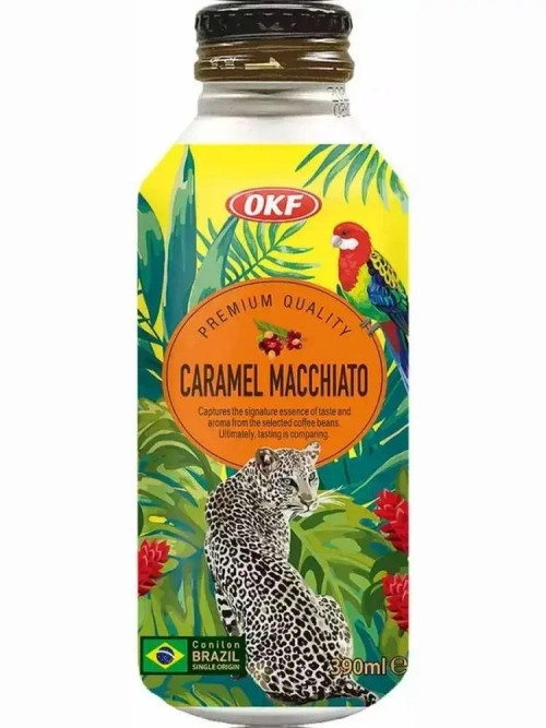 Холодный кофе OKF Карамельный Макиато, 390 мл