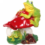 Фигура из гипса «Лягушка на мухоморе» 38см
