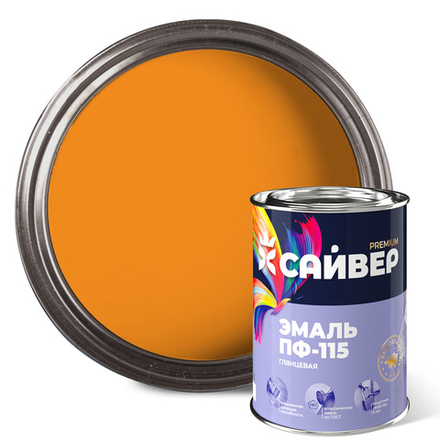 САЙВЕР  Эмаль ПФ-115 Апельсин 0,8кг ГОСТ 6465-76
