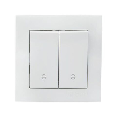 Валенсия выключатель 2-кл, 10А белый проходной EKF PROxima