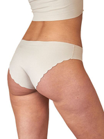 Бесшовные трусы-слипы с фигурным срезом (Размер: XL) (Цвет: бежевый)