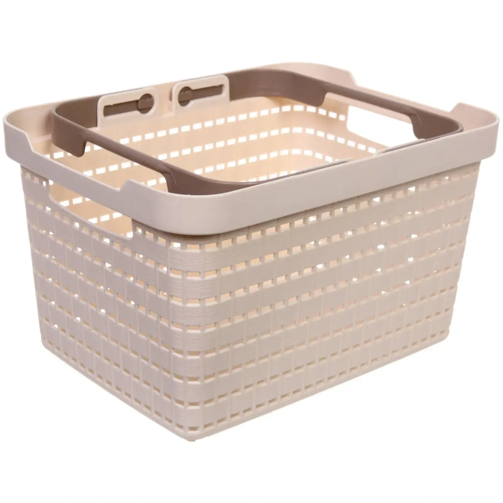 Корзинка для хранения с ручками «ФЛОДАРЛИНГ», цвет слоновая кость, 31*22.8*18.2см