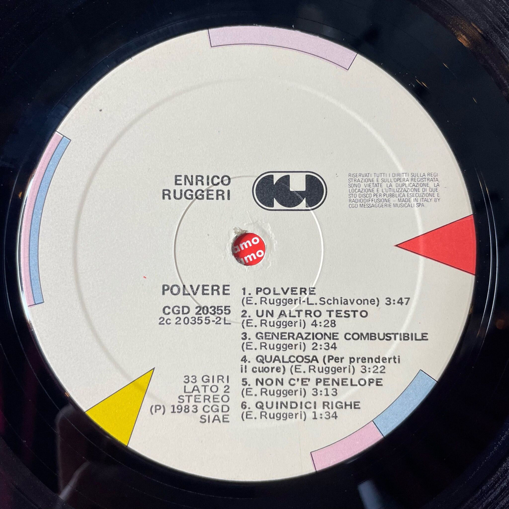 Винтажная виниловая пластинка LP Enrico Ruggeri Polvere (Italy 1983)