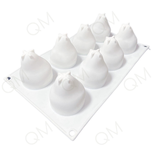 Форма для выпечки и муссовых десертов 8 ячеек "Груша" 29,3 х 17,2 х 6,5 см (белая)
