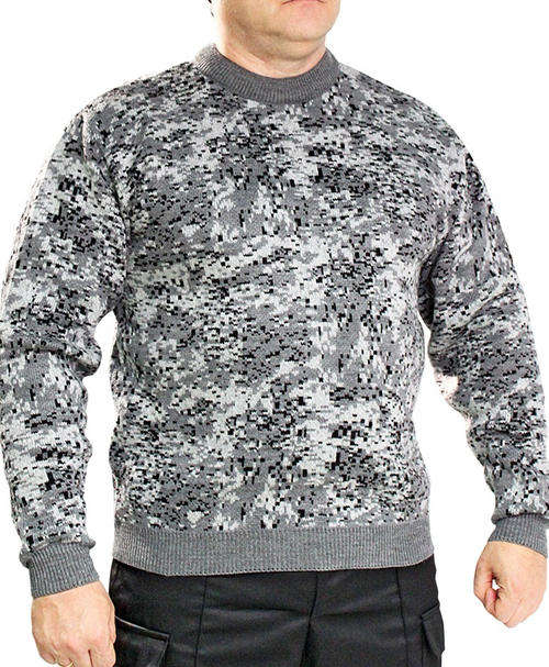 Джемпер свитер мужской (круглый вырез, серая Цифа)