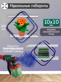 Комплект полок Ромб-2 синий