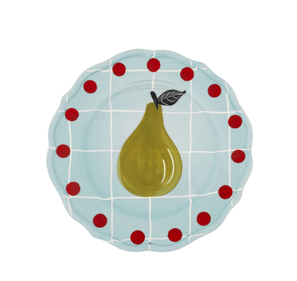 Тарелка десертная Bitossi Home Light Blue Pear Red Dots (22.5 см)