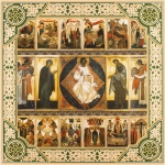 Икона "Спас в Силах (двунадесятые праздники)", рама 28х28, в коробке