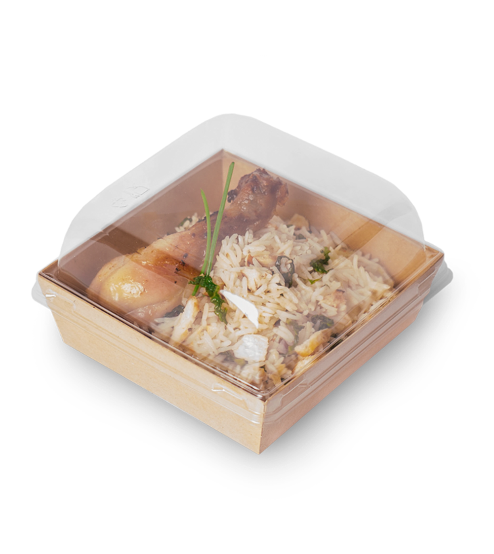 Упаковка контейнер 900мл 165х150х49мм OSQ SmartPack 900 box (200шт/кор) БЕЗ КРЫШКИ