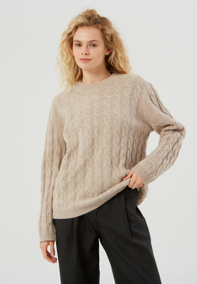 Джемпер из 100% шерсти бежевый