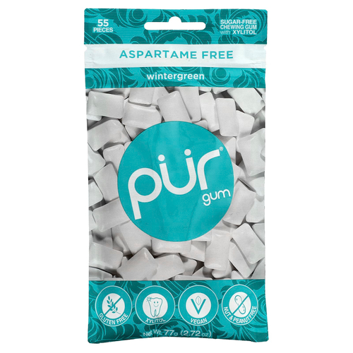 The PUR Company, Жевательная резинка, грушанка, 55 шт., 77 г (2,72 унции)