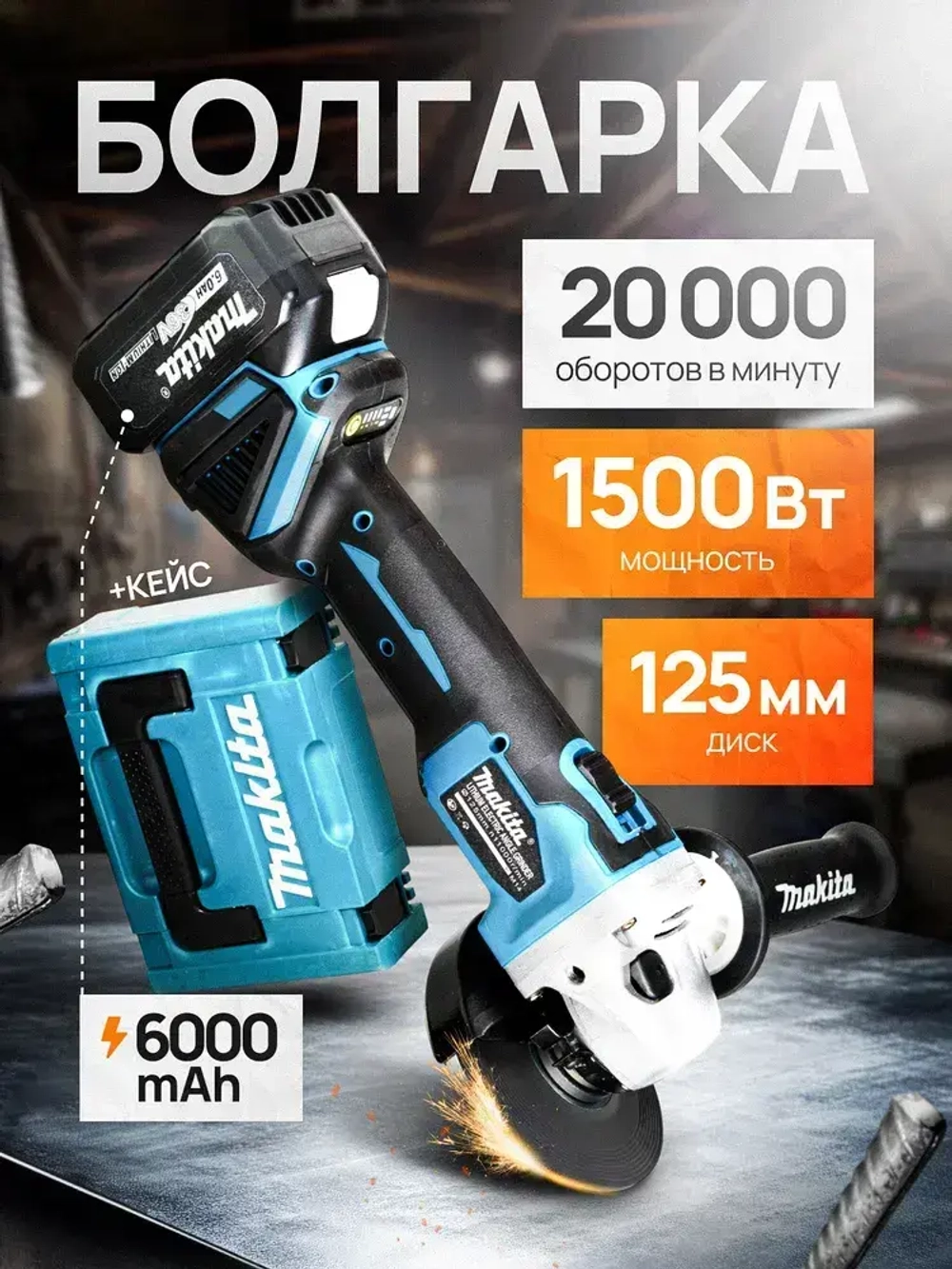 Болгарка 125 мм аккумуляторная, УШМ болгарка Makita