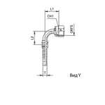 Фитинг DN 32 ORFS (Г) 1.11/16 (90) Interlock