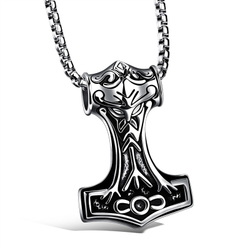 Мужской кулон "Молот Тора" Steelman 89293 с цепочкой 55 см