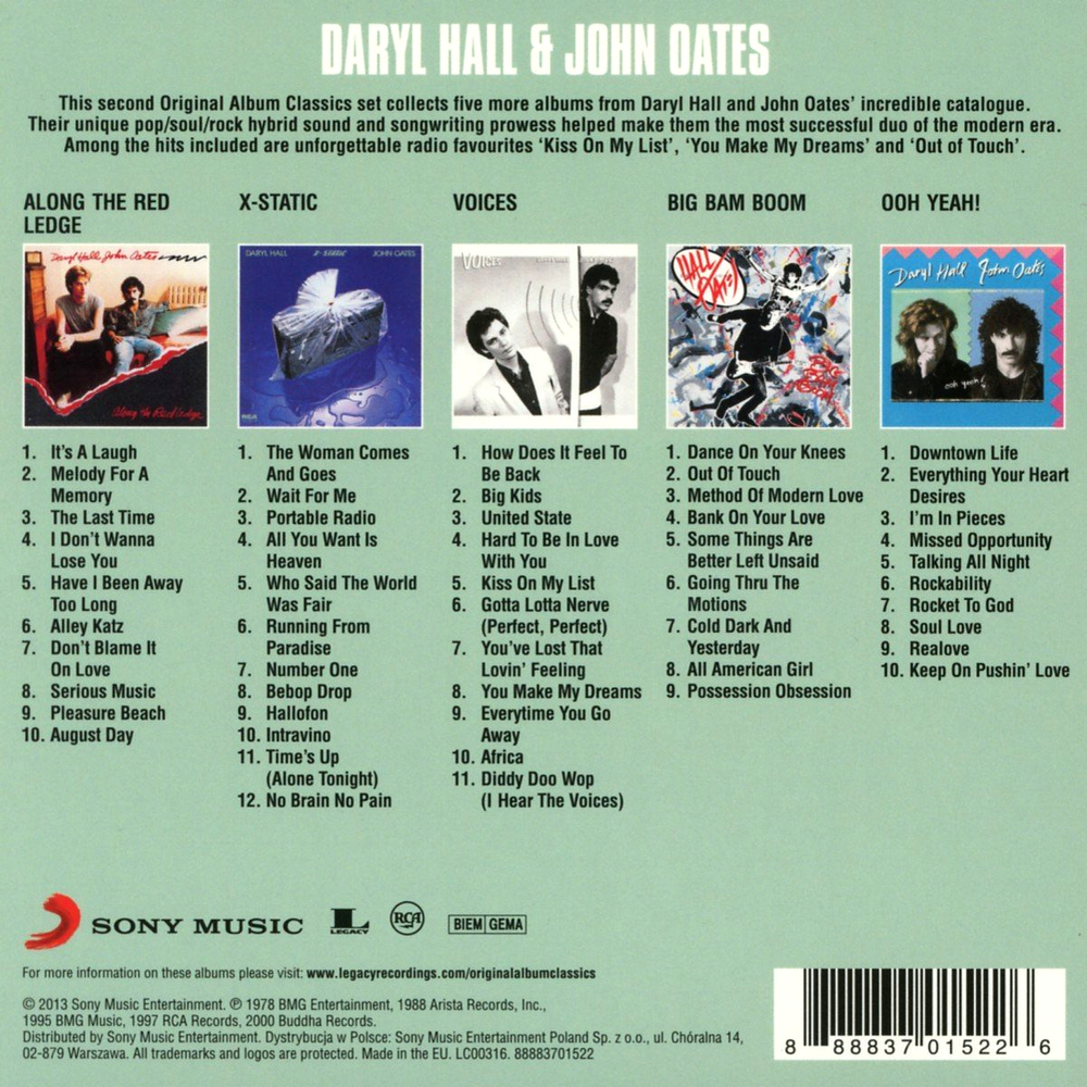 Daryl Hall & John Oates / Original Album Classics, Vol.2 (5CD)