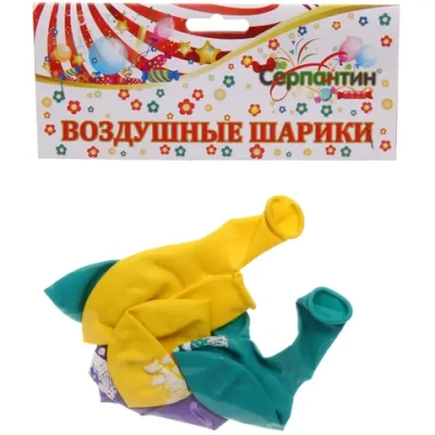 Воздушные шары 5 шт, 10»/25см «Пиратский корабль», (микс)