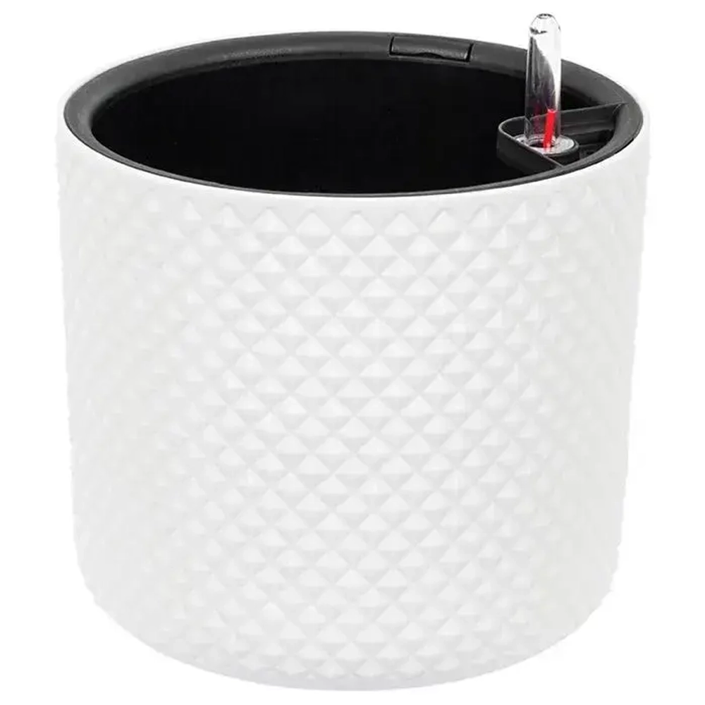 Кашпо ФАСЕТ D220мм с вставкой и с автополивом Белый (комплект 8 шт)