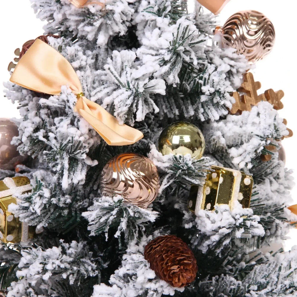 Елка декоративная «Сказка» 60 см, ПВХ с белым напылением (68 веток), Шампань