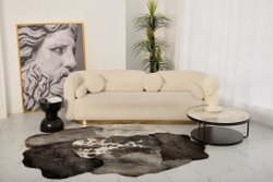 Ковер Мосси темно-серый из шести шкур