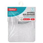 Шторка для ванной EVA, 180х200 см, кольца в комплекте, БЕЛЫЕ ЛИНИИ, PRIMILA (ПРИМИЛА), 700105
