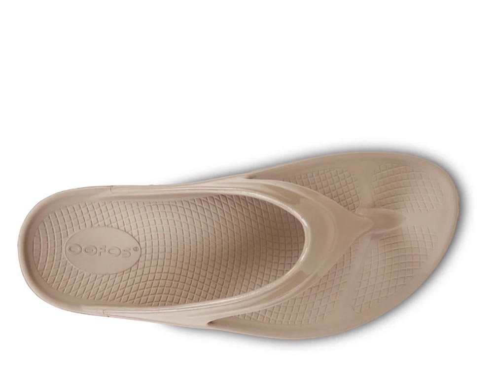 Шлёпанцы OOFOS Orginal Sport Thong Nomad U Бежевые
