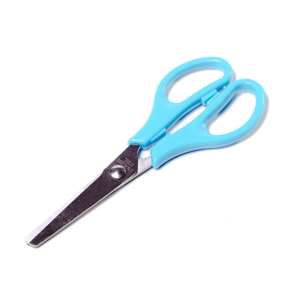 Ножницы детские, Alingar, 13 см, пластиковые ручки, закругленные концы,"Game - 2", картонный стенд