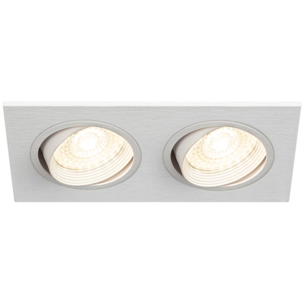 Светильник встраиваемый декоративный ЭРА KL92-2 WH под лампу MR16 GU5.3 белый пластиковый