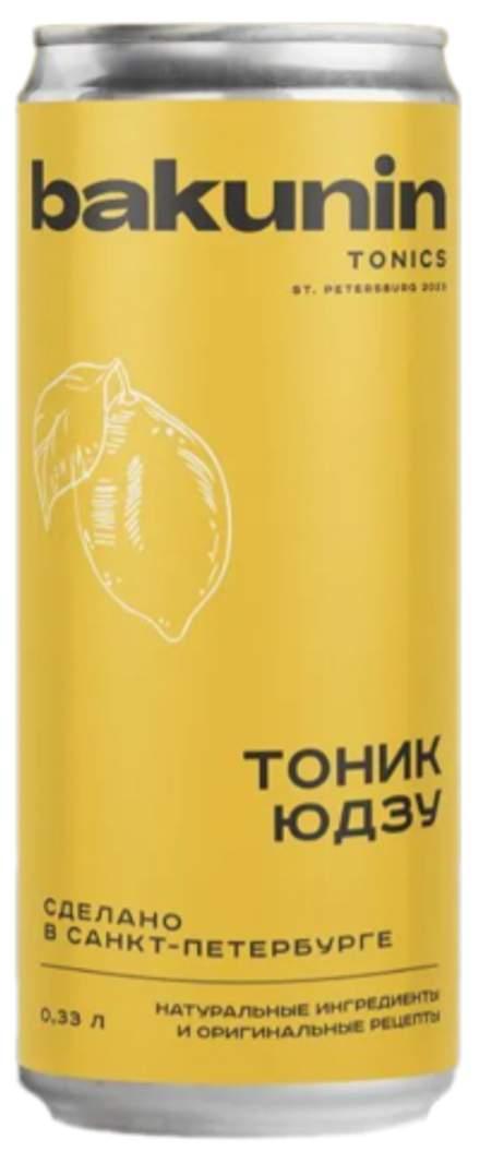 Газированный напиток Бакунин Ботаникалс Тоник Юдзу / Bakunin Botanicals Tonik YUdzu 0.33 - банка