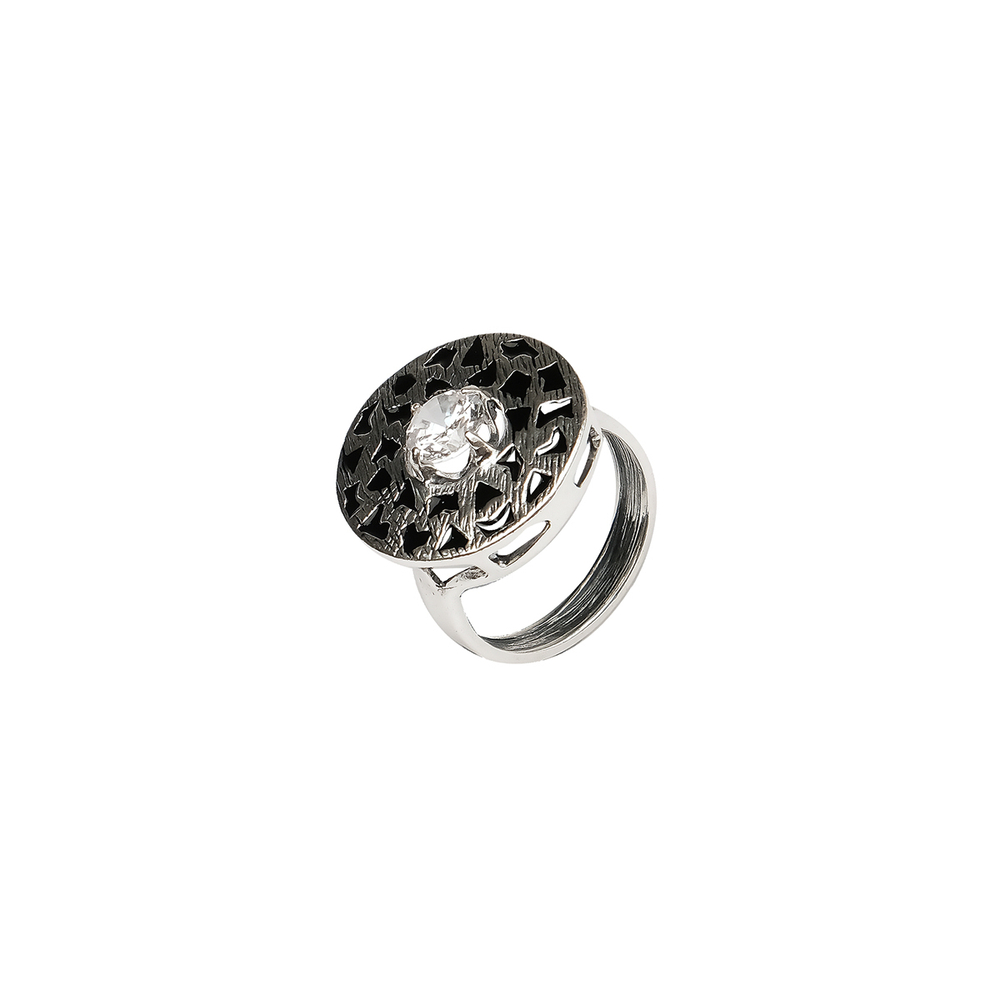 "Санда" кольцо в серебряном покрытии из коллекции "Дикие кошки" от Jenavi