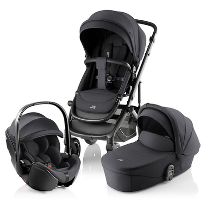 Комплект 3 в 1 Britax Roemer Smile 5Z Style и автокресло Baby-Safe Pro Classic Deep Black Carbon Black / Deep Black