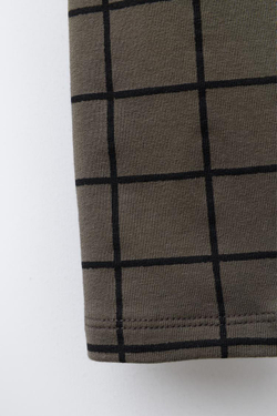 ZARA ЛЕГИНСЫ В КЛЕТКУ С ЭТИКЕТКОЙ, АНТАЦИТОВО-СЕРЫЙ