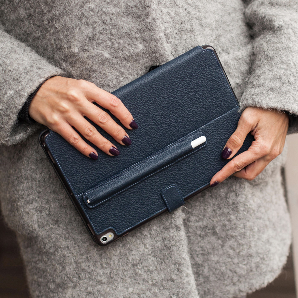 Чехол кожаный для ручки стилус Stylus Easy цвета синий