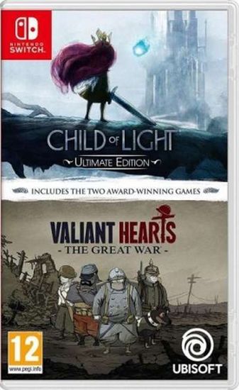 Child of Light Ultimate Edition + Valiant Hearts: The Great War (Nintendo Switch, без коробки, Полностью на русском языке, Б/У)