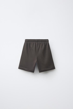 ZARA НАБОР ИЗ ДВУХ ОДНОТОННЫХ БЕРМУДОВ, СЕРЫЙ/СИНИЙ