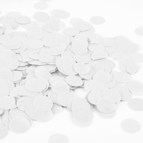 Конфетти "Круги" Белые, бумажные 1 см / 10 г /