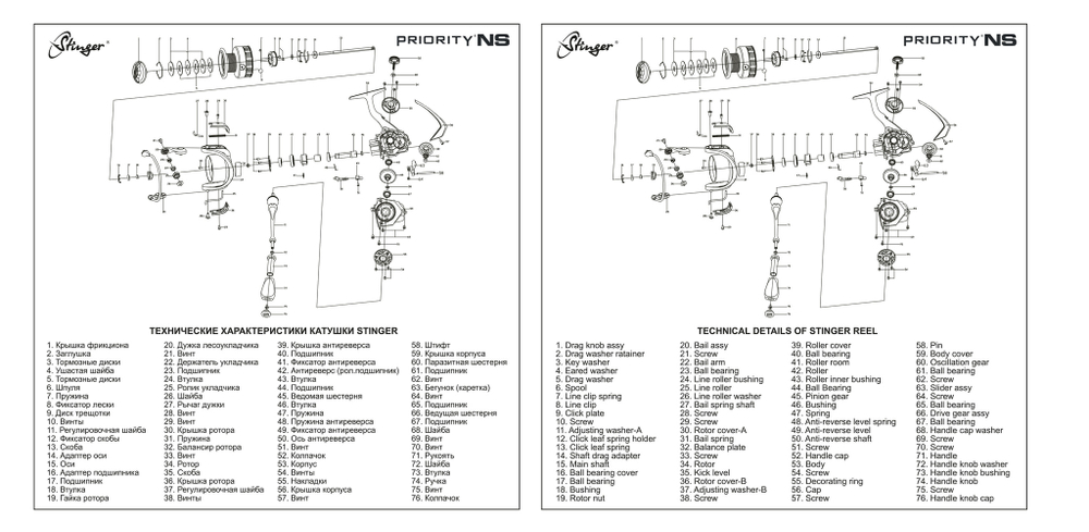 Катушка безынерционная Priority NS3510