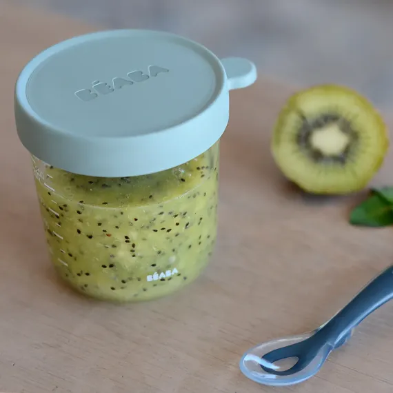 Стеклянный контейнер Beaba Glass Portion Jar 250 ml Eucalyptus