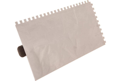 Гладилка Мастер Зубр 130x270 мм, 6x6 мм, штукатурная зубчатая нержавеющая с пластиковой ручкой 08042-06