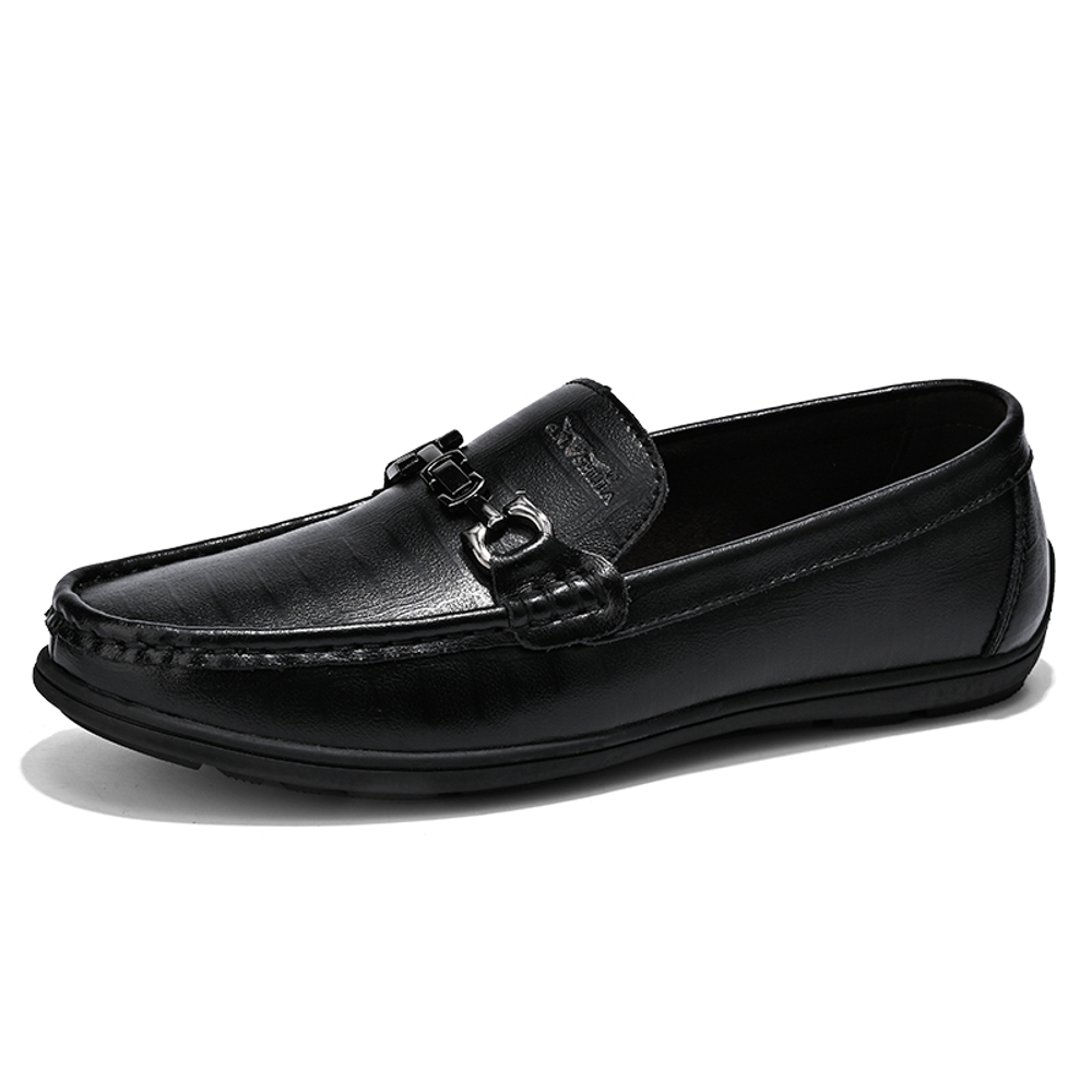 G.N.SHIJIA Cow Split Leather Gommino Loafers Men"s