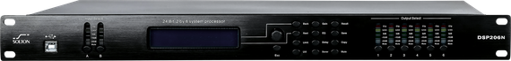 Solton DSP 206 N - Контроллер; 2x Вх / 6x Вых / 32-бит. DSP Технология. Вкл. ПО и кабель. 
Габариты: