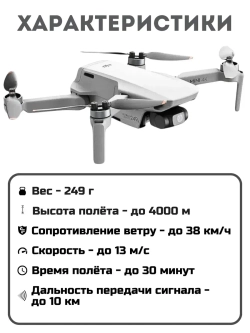 Квадрокоптер с камерой DJI Mini 4K Fly More Combo
