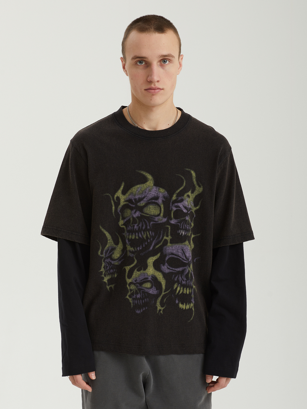 Мужской Лонгслив Skull T-age