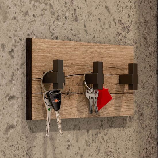 Вешалка с зеркалом БЕРГЕН с ключницей серия 3