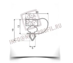 Уплотнитель для охлаждающего стола UNIFRIGOR 2-х дверный 760*530 мм по пазу (004 АНАЛОГ)