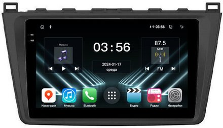 Магнитола для Mazda 6 GH 2007-2012 - FarCar DX012M монитор 9.5" IPS на Android 13, 4+64Гб, CarPlay