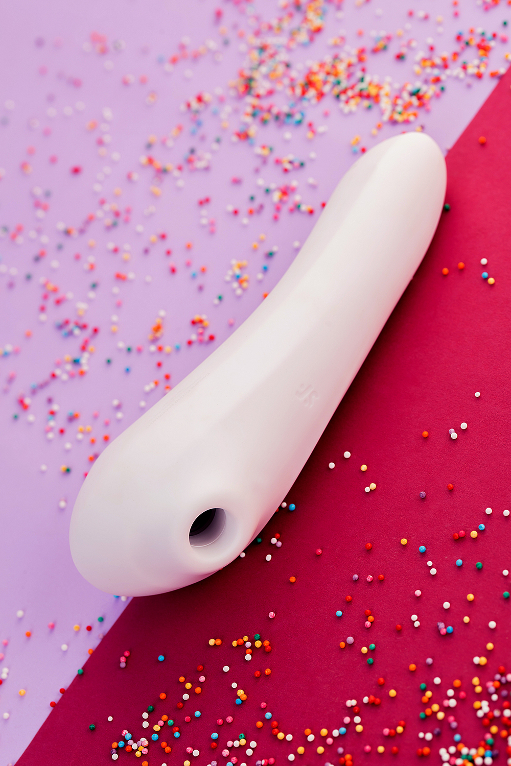 Вакуум-волновой бесконтактный стимулятор клитора Satisfyer Dual Pleasure, силикон, белый, 17,9 см.