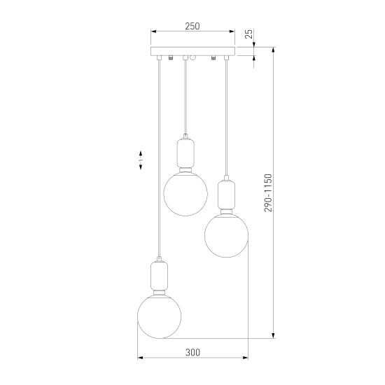50151/3 / подвесной светильник / черный жемчуг