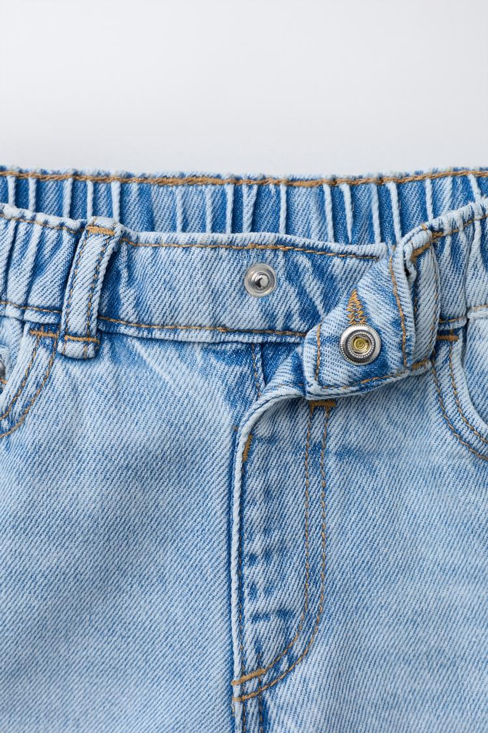 ZARA ДЖИНСОВЫЕ ШОРТЫ BAGGY, ВЫЦВЕТШИЙ СИНИЙ